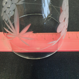 Стакан для чая "Гладиолусы", цветное стекло,высота 13,5 см, есть микросколы. Картинка 8